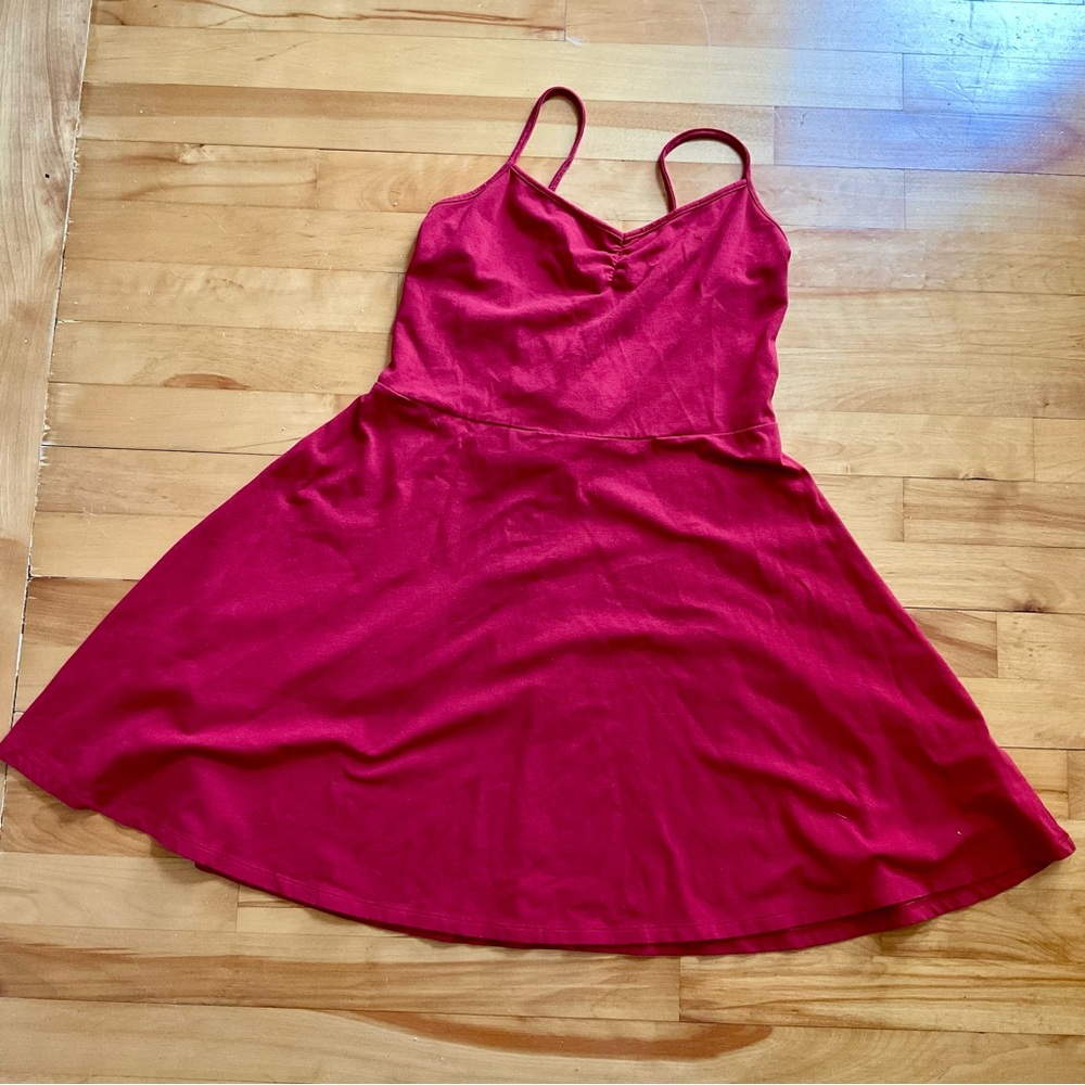 Forever 21 Stretch Cotton Crossback Skater Dress